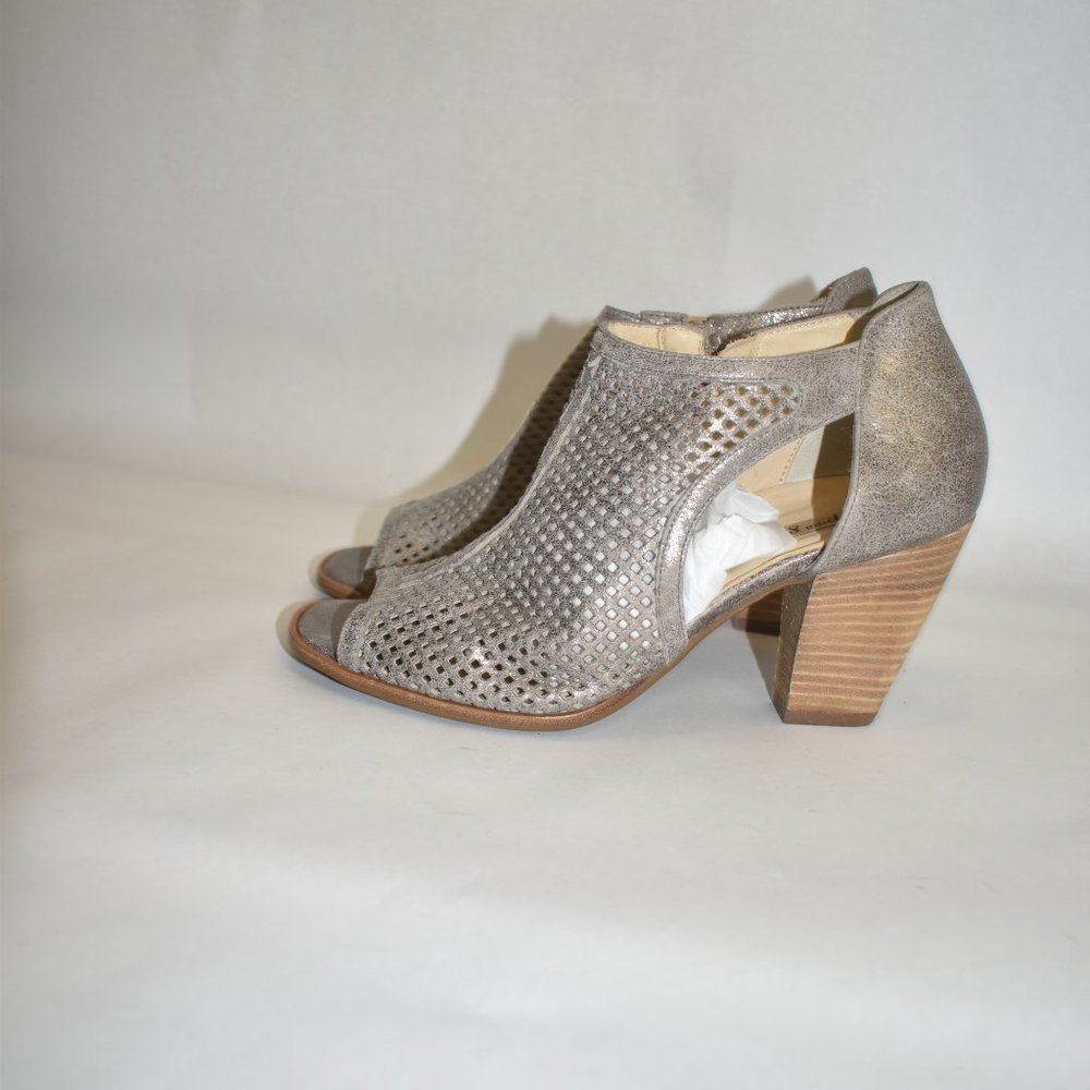 Paul Green Tianna Open Toe Chunky Sandal Bootie Smoke Leather 9.5 (Md7) View 5